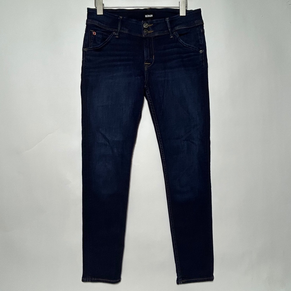 Hudson Collin Skinny Jeans Womens‎ 28 Blue Dark Wash Flap Pocket Y2K Indigo